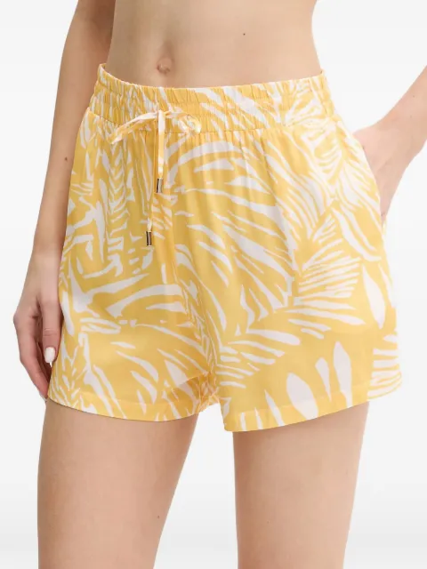 Melissa Odabash Annie leaf-print drawstring shorts Yellow MOANNIE