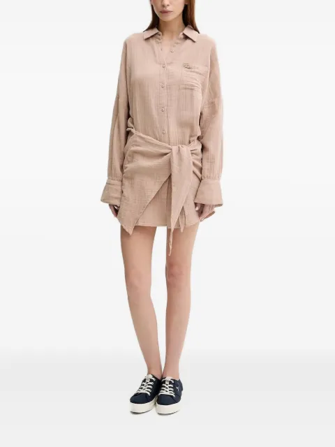 Melissa Odabash tie-detail shirt midi dress Neutrals MOSARA