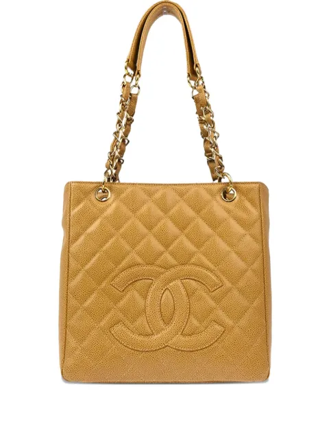 CHANEL Pre-Owned 2003 Petite Shopping tote bag Yellow 8113897