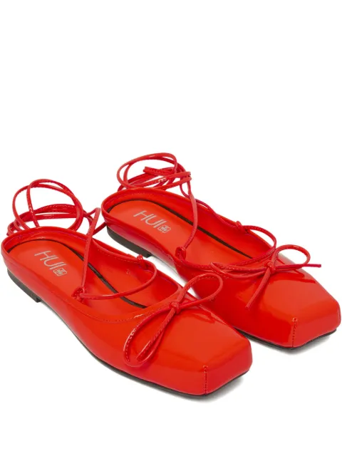 HUI MILANO square-toe pumps Red ZV02K0004116ROSSO