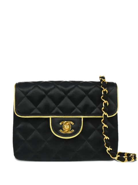 CHANEL Pre-Owned 1990 mini Classic Square Flap shoulder bag Black 1396863