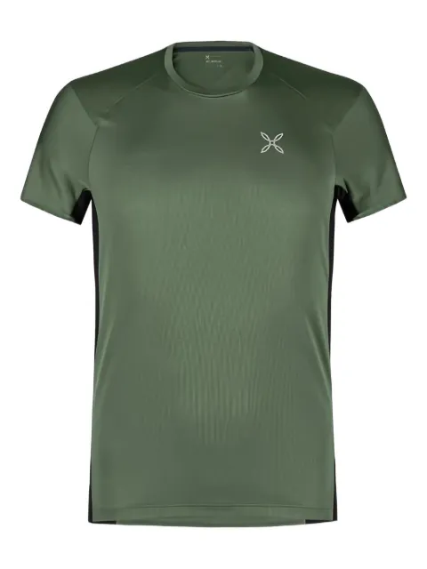 Monture Join panelled short-sleeved t-shirt Green MTGN22XJS61649