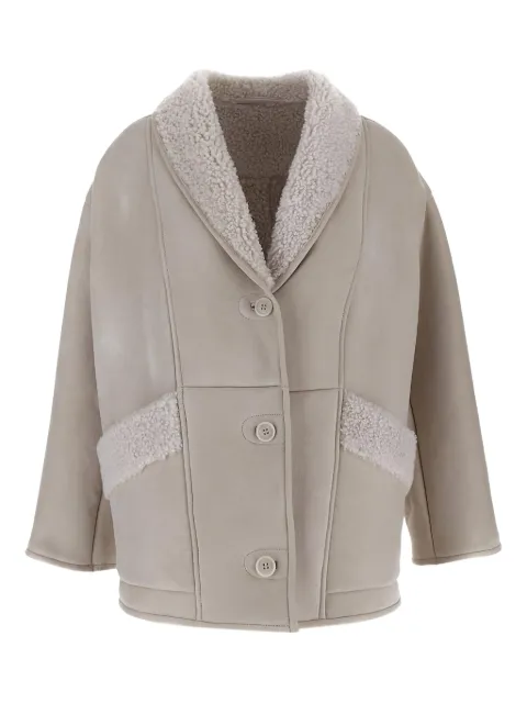 Salvatore Santoro shearling jacket Neutrals 47025IVORY