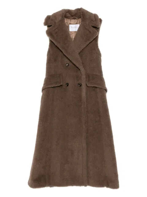 Max Mara Boario double-breasted sleeveless coat Brown 2521276223600