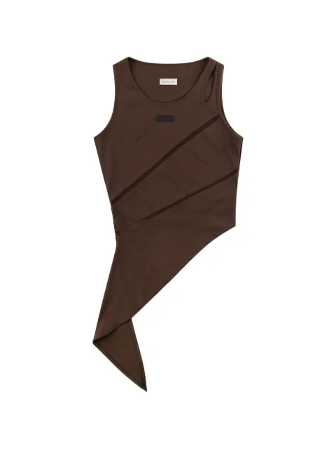 Feng Chen Wang patchwork vest Brown FWS19VS01B