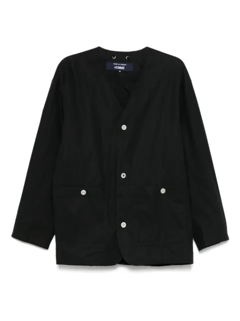 Comme des Garçons Homme V-neck jacket Black HOJ007