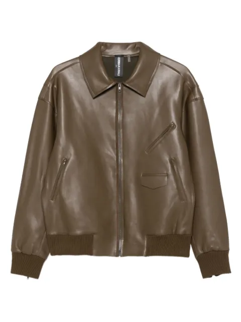 Norma Kamali zip-front bomber jacket Brown ST3254LVR22867