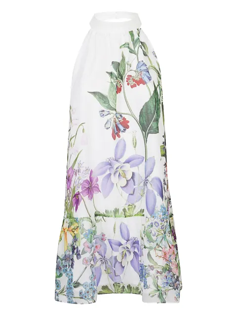 St. Piece floral-print sleeveless midi dress White BONNIE