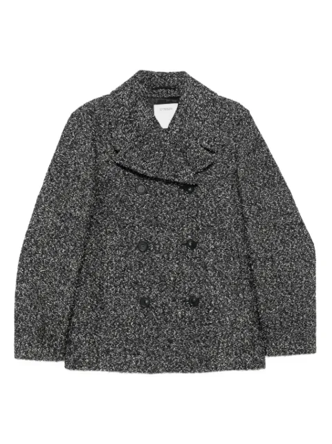 Sportmax double-breasted speckled coat Black 2522086032600