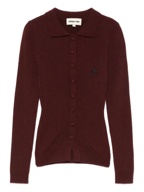 SHUSHU/TONG button-up knit cardigan Red MWDETO26BOD120