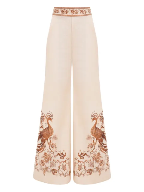 ZIMMERMANN embroidered trousers Neutrals 3416PSS253