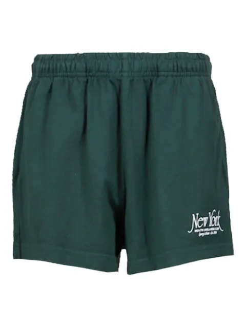 Sporty & Rich logo-embroidered shorts Green SH037606034GR