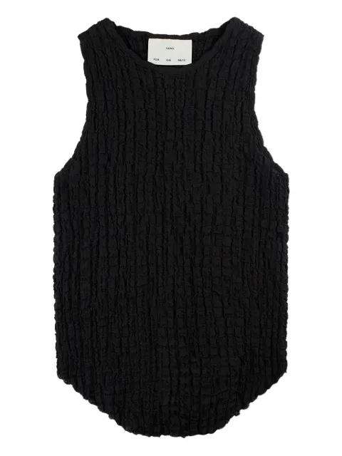 Song For The Mute ruffled tank top Black 251WTK011POPCBLK