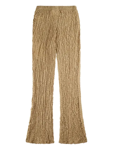Song For The Mute crinkled-effect trousers Brown 251WPT043POPCCML