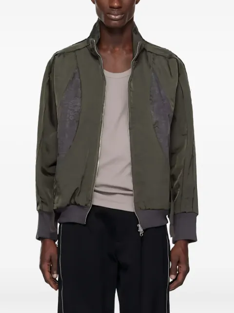 Song For The Mute teardrop panel track jacket Green 251MJK116TOGHCHA