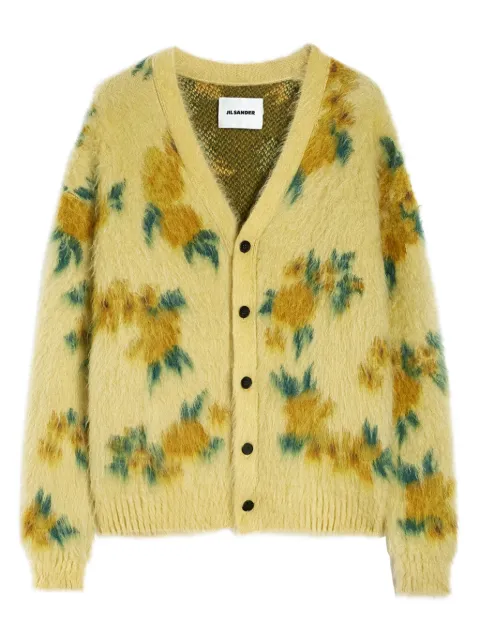 Jil Sander brushed-effect cardigan Yellow J22HP0043J14785