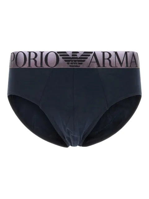 Emporio Armani logo-print briefs Blue EM000229AF10784