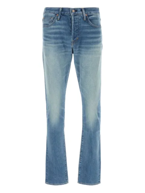TOM FORD logo-patch jeans Blue DPS001DMC072S25
