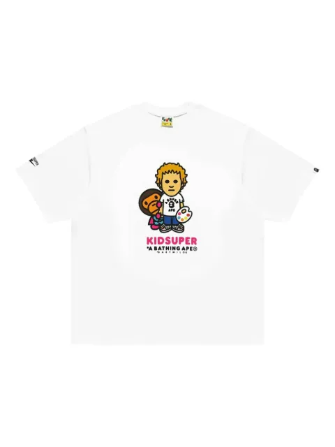 A BATHING APE® Kidsuper graphic-print T-shirt White 2L23110907