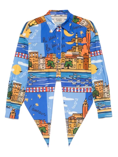 alessandro enriquez cotton shirt Blue S36POP
