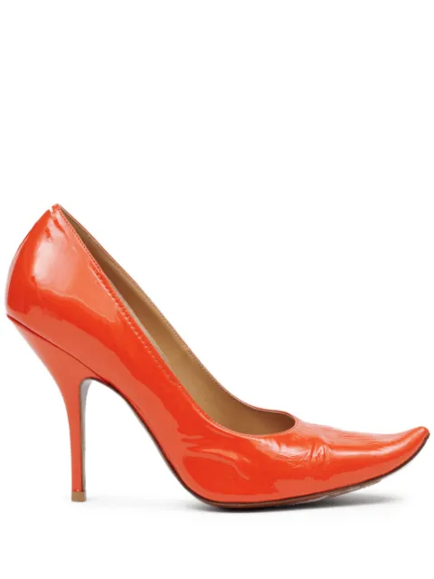 Maison Margiela Love to Death leather pumps Orange S58WL0297P7426