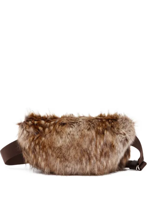 MM6 Maison Margiela faux-fur belt bag Brown SB5WB0002P8486