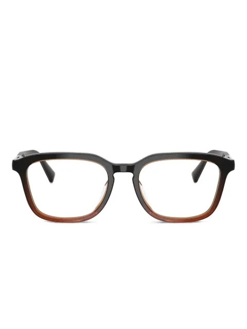 Brunello Cucinelli metal-frame rectangle glasses Black BC301110051005