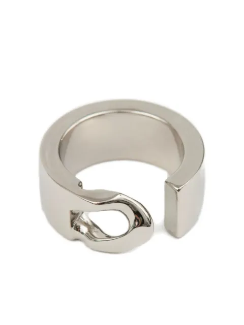 MM6 Maison Margiela Minimal logo 3mm ring Silver SM6UQ0103P8371