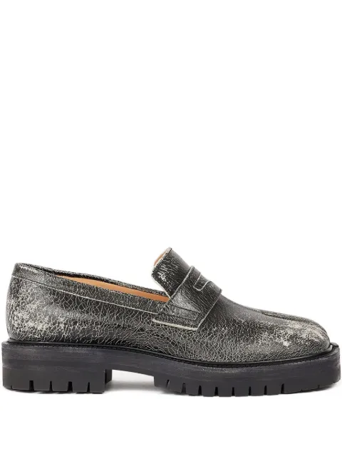 Maison Margiela Taby County crackled loafers Black S57WR0139P7424