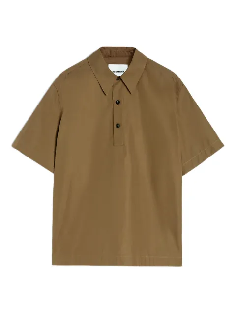 Jil Sander cotton taffeta polo shirt Green J61DL0059J45306