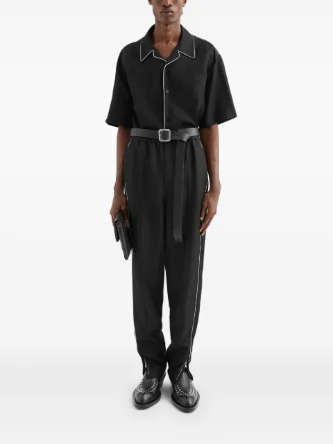 Jil Sander piped-trim shirt Black J61DL0062J65280