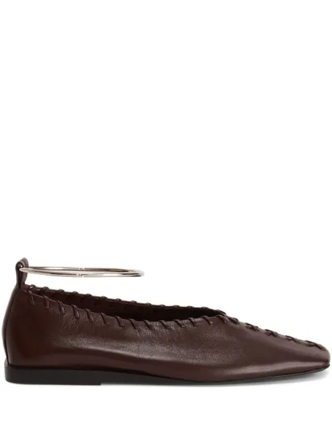 Jil Sander ring ballet flats Brown J15WZ0009P4835