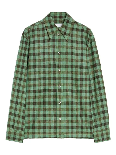 Jil Sander checked shirt Green J22DL0338J40251