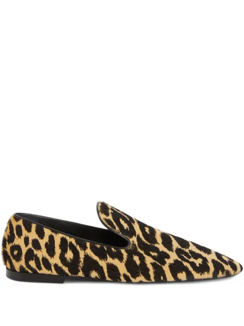 Jil Sander leopard-print loafers Brown J15WR0028P7393