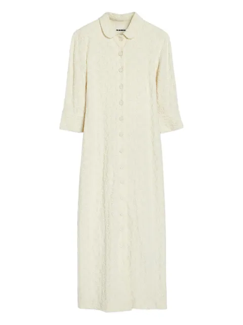 Jil Sander floral-embellished maxi dress Neutrals J01CT0248J20298