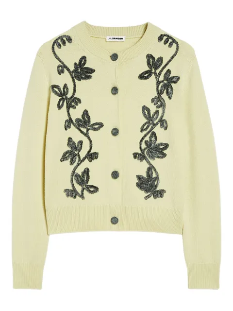 Jil Sander embroidered cardigan Yellow J02HP0039J14802