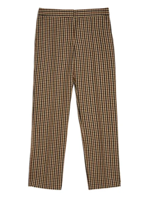 Jil Sander checked trousers Brown J01KA0181J40271