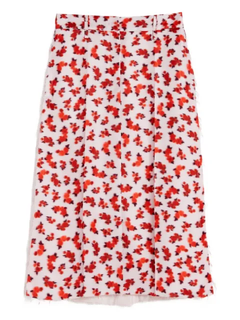 Jil Sander floral-print midi skirt Pink J02MA0332J65333