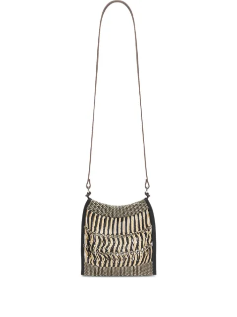 LEMAIRE mini crossbody Filt net bag Neutrals BG0077LF1269