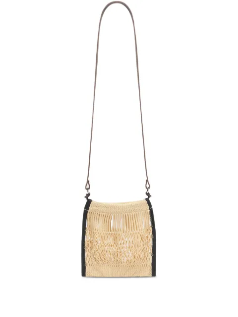 LEMAIRE mini crossbody Filt net bag Neutrals BG0077LF1269