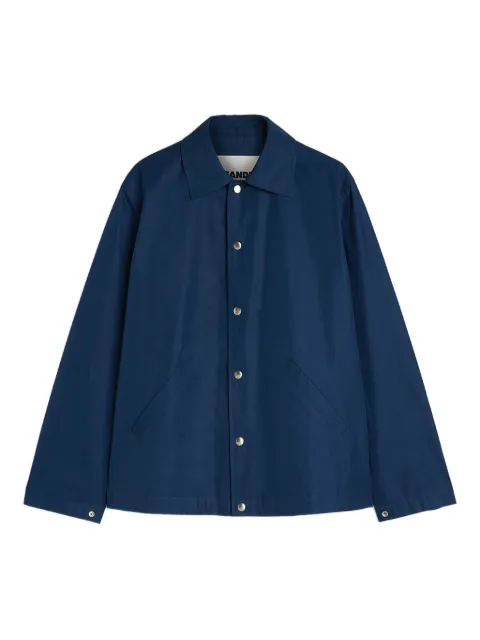 Jil Sander logo-print jacket Blue J54BN0002J45306