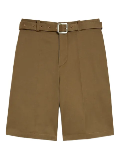 Jil Sander cotton belted shorts Brown J61KA0056J45307