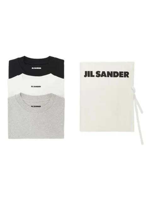 Jil Sander logo-patch T-shirt (set of three) Grey J54GC0010JTN254