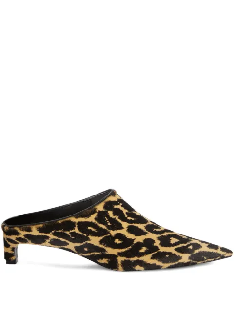 Jil Sander leopard-print mules Brown J15WX0014P7393