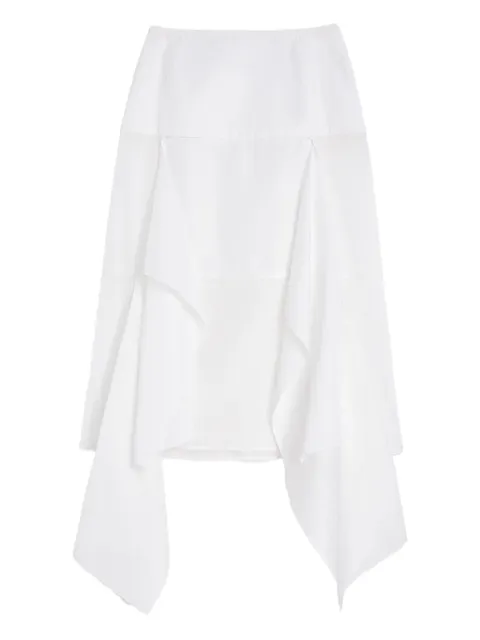 Jil Sander cotton midi skirt White J01MA0163J45014
