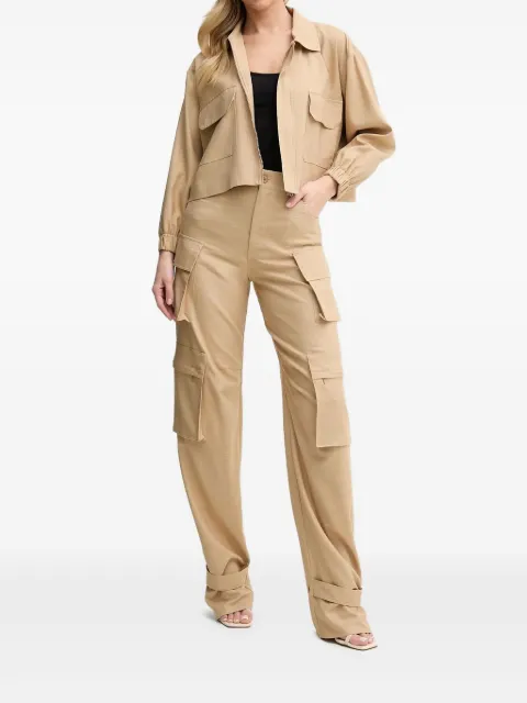 SIMONA CORSELLINI zip-front flap-pocket jacket Neutrals GI010