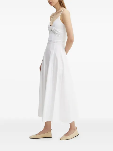 SIMONA CORSELLINI ring-detail midi dress White AB011