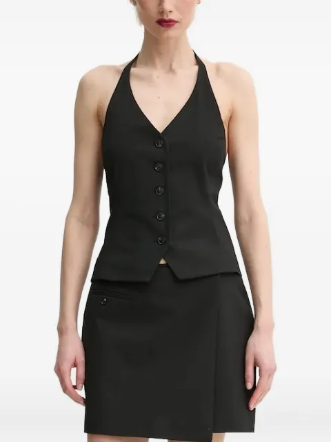 SAMSOE SAMSOE Saneem halter-neck button top Black F25100157