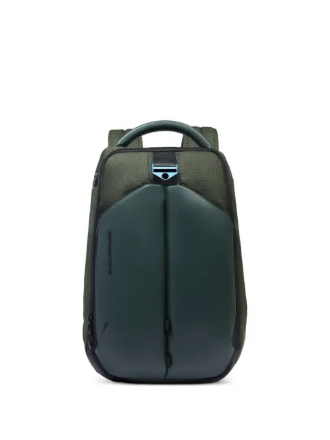 PIQUADRO leather-paneled backpack Green CA6629S137VE