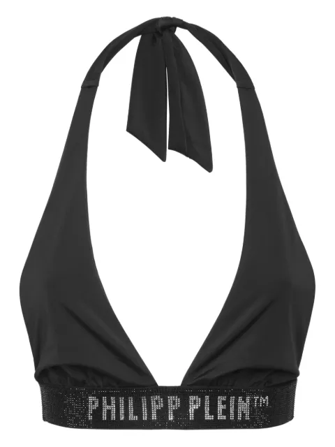 Philipp Plein logo-band bikini top Black SAECWUZ0155PTE003N